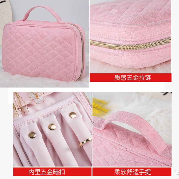 Органайзер для ювелирных изделий дорожная шкатулка на молнии ожерелий браслетов