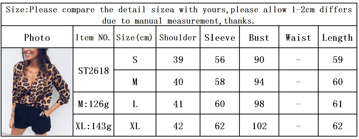 

Summer Office Lady Fitted Pullovers Long Sleeve Tee V-Neck Leopard Shirts Autumn Casual Women Top Female Clothing