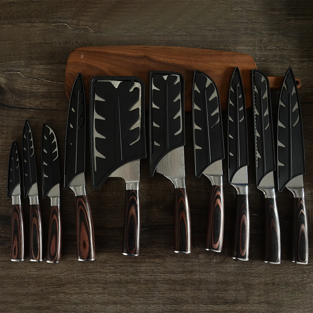 Damask профессиональные японские кухонные ножи шеф-повара дамасский лазерный узор