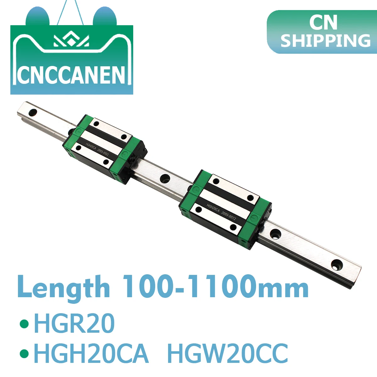 1 шт. HGR20 HGH20 квадратная линейная направляющая рельса 100 1100 мм + 2 скользящих блока