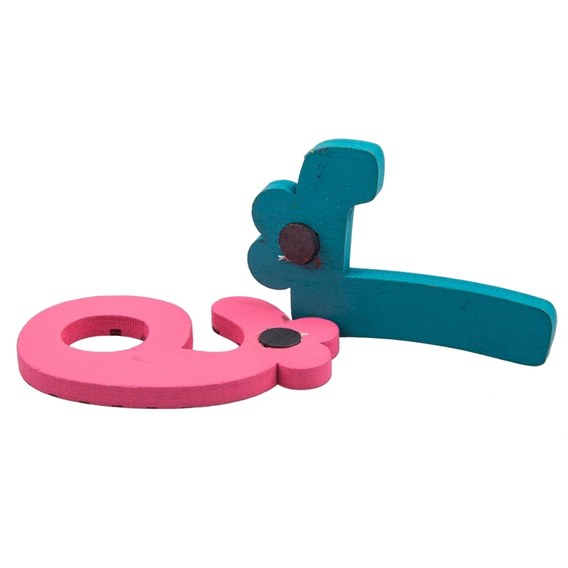 Красочные деревянные магнитные цифры детали холодильника обучающая