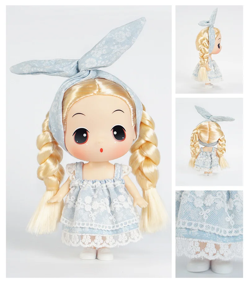 18 СМ Корея силиконовый путать Ddung куклы мода моделирование с заячьими ушками