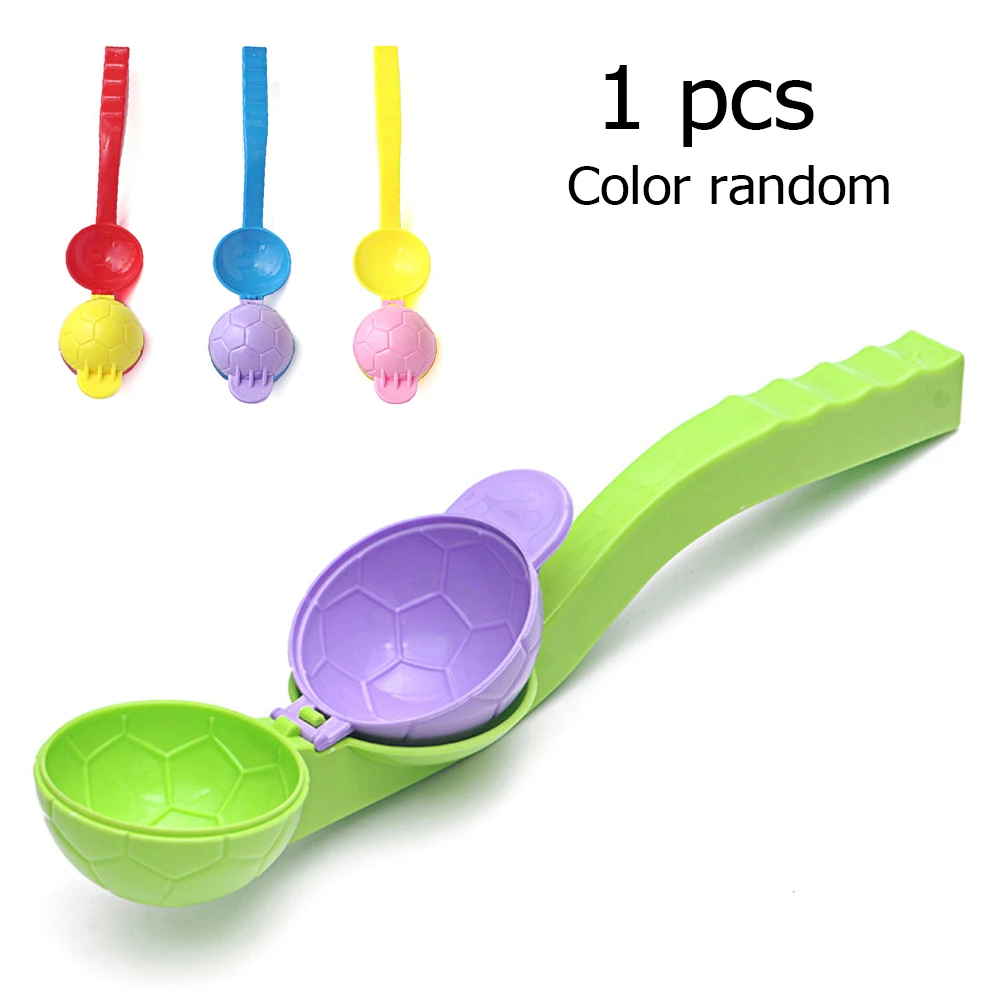 

Snowball Clip Football Shape Snowball Clip Children's Outdoor Plastic Winter Snow Sand Mold Snowball Creative Sports Toys