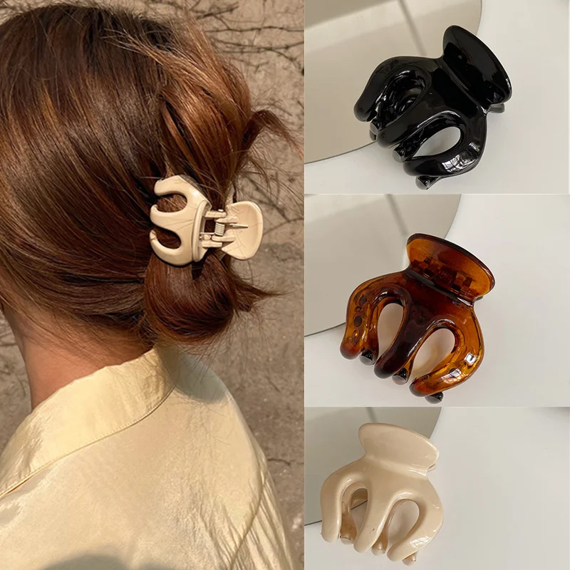 

MISANANRYNE, аксессуары для укладки волос для женщин, однотонные заколки для волос, зажимы для волос на тыльной стороне головы, акриловые заколки ...