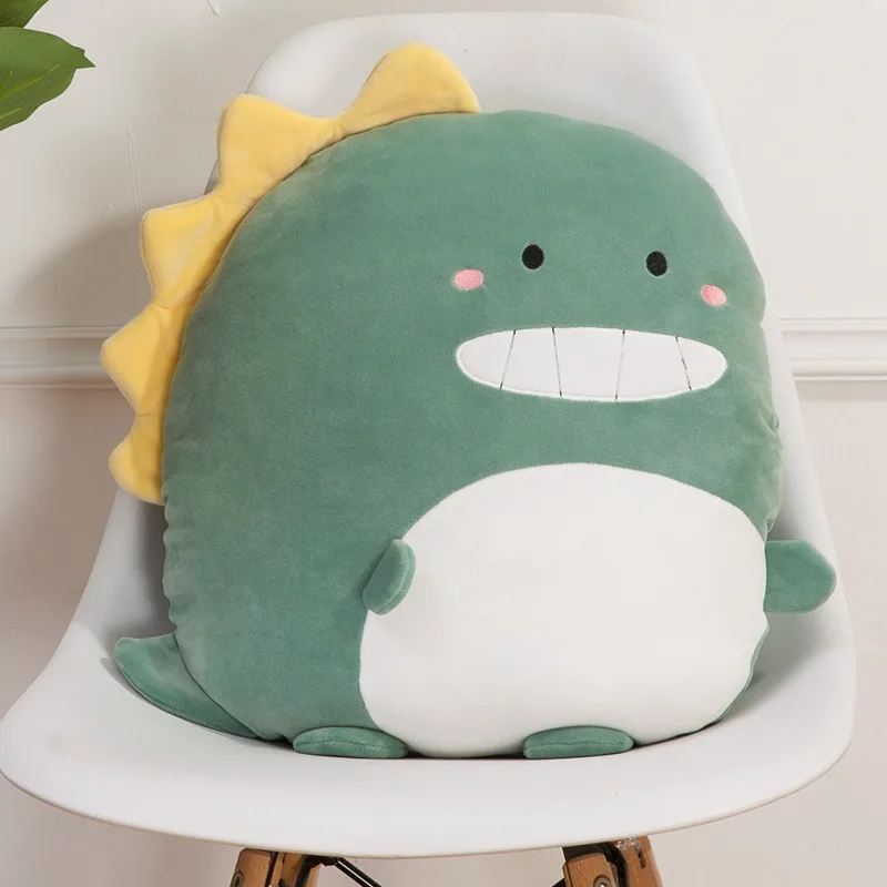 Dinosaur 40 см, новинка, супер мягкая плюшевая подушка Kawaii Panda& Penguin& Whale, мультяшное животное, Лев& Лобстер& динозавр, игрушка, кукла, подушка для кровати, подарок - Цвет: Dinosaur