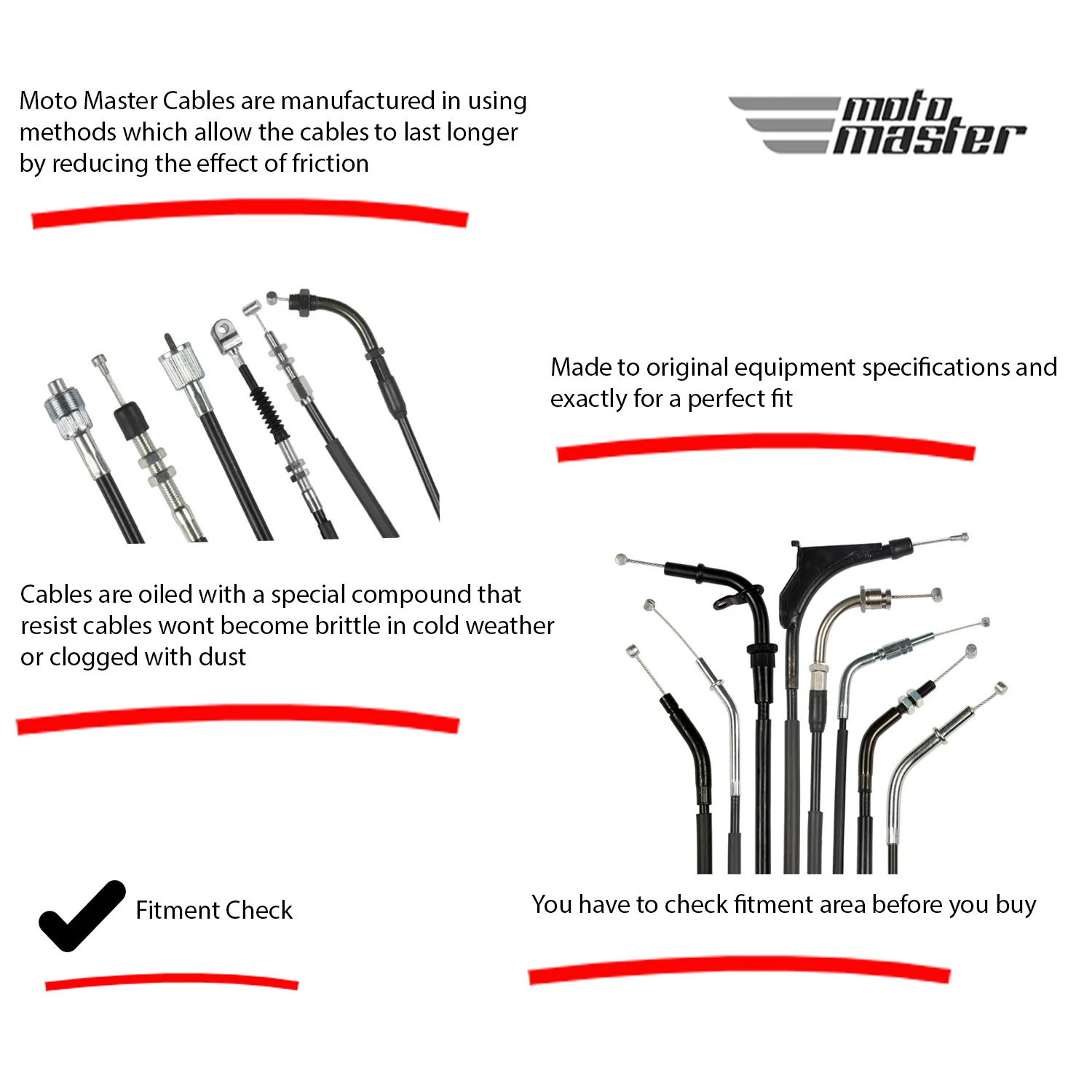 

MotoMaster 360-83560-00 Tachometer Cable for Yamaha XS 650 SE US Custom (1980-1980)
