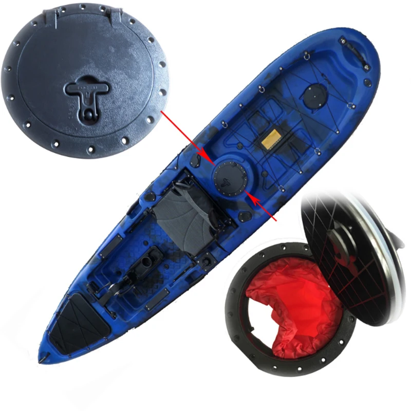 АБС пластик круглый люк для лодки палубная пластина крышка люка сумка 10 дюймов