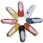 Женские туфли-оксфорды из натуральной кожи, с круглым носком, 8 цветов, Размеры 35-44