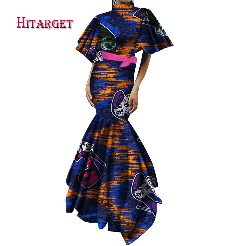 Новинка винтажные африканские платья для женщин длинное платье с пышными