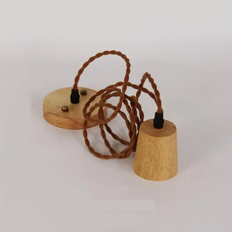 Деревянный подвесной светильник из цельного дерева современный для гостиной