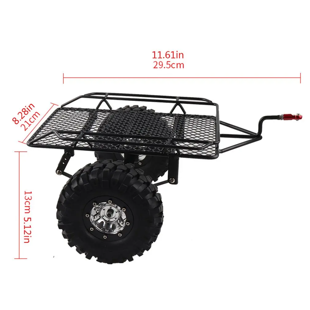 

Metal trailer bucket rc car DIY trailer for TRX4 TRX-4 1/10 D90 SCX10 CC01 DIY 1/10 Scale RC Cars Module