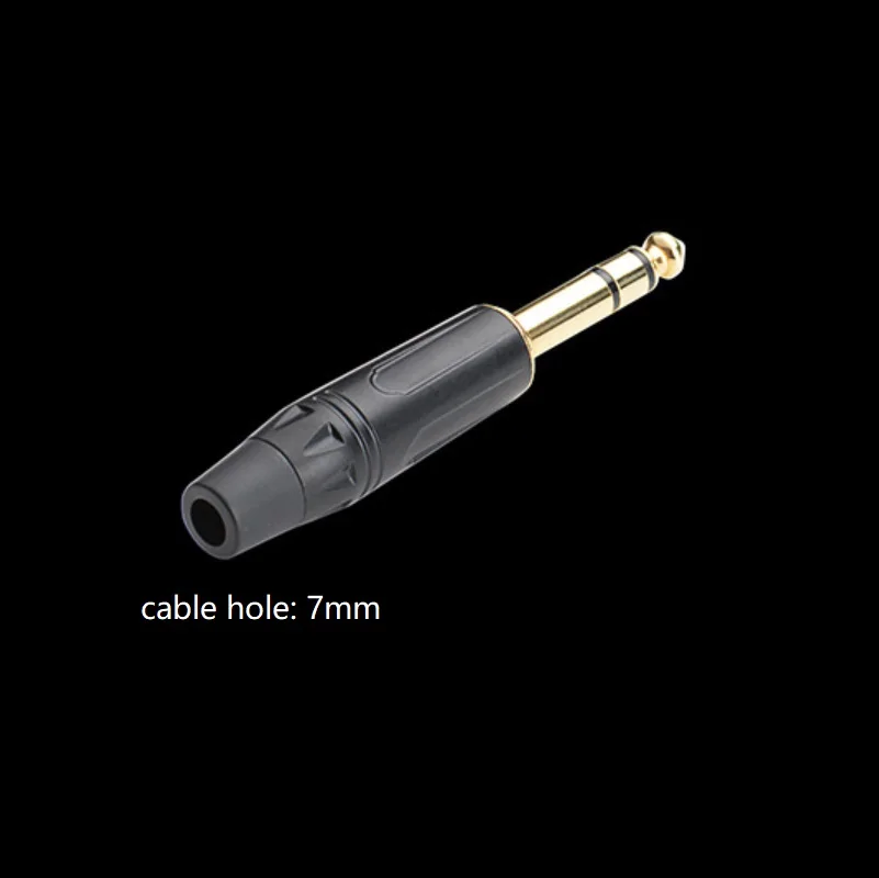 10 шт./упак. хорошее качество сделай сам черная с золотым покрытием 6 35 мм 5 стерео