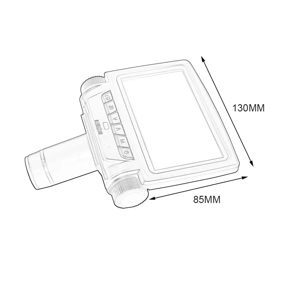 

1 Pc Portable 8 LED Magnifier Electronic 1 ~ 600x Electron Microscope 1080P HD LCD Digital Screen Supporting 1-64GB Micro