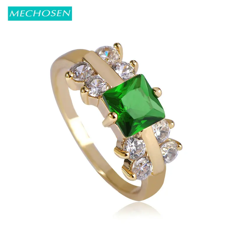 MECHOSEN элегантное кольцо на палец с цирконием золотые Серебристые украшения в