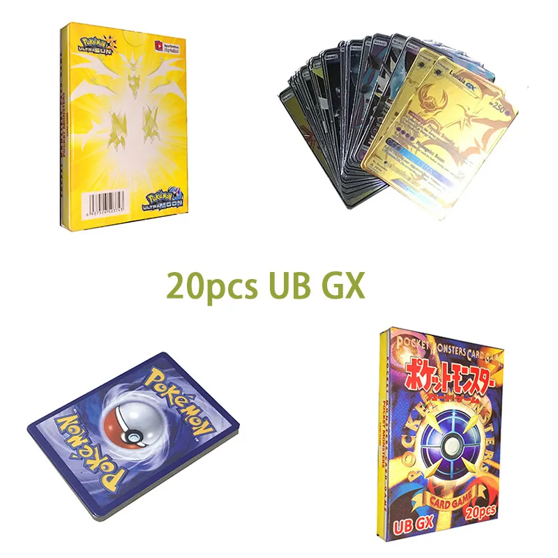 Takara Tomy Покемон 20/60/70/100/120/200/300 шт. блестящие карты GX Мега Игра битва меню торговые карты игра для детей Рождественский подарок