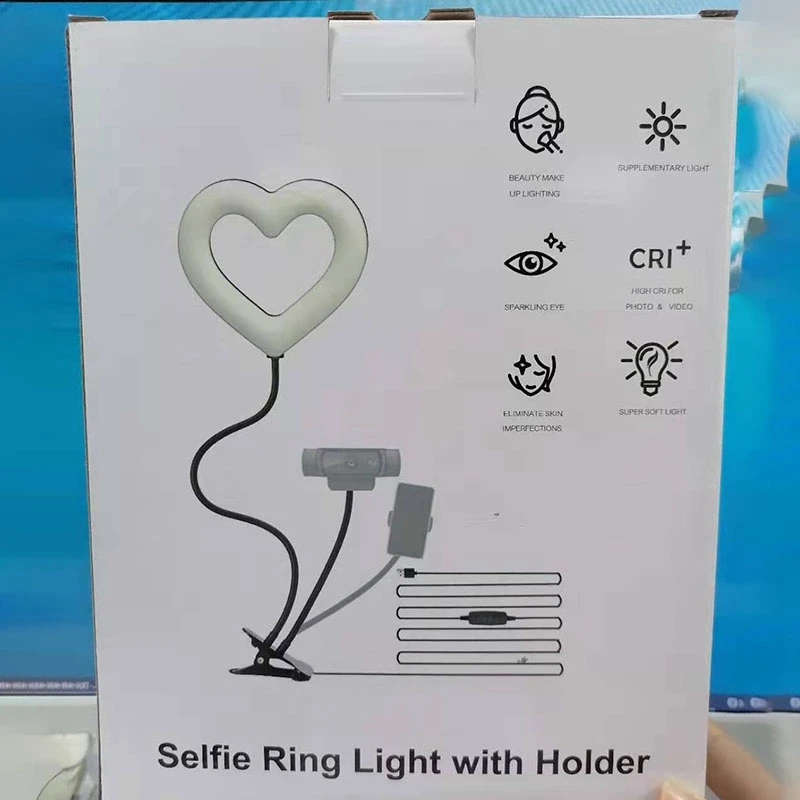 

6-Inch USB Fill Light Dimmable Portable LED Lamp for Beauty YouTube Live Broadcast Fill Light Clip Lamp Table Lamp