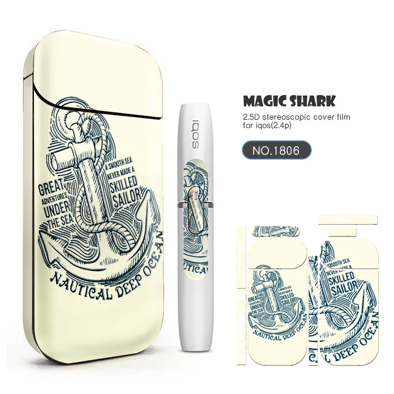 

Fashion Chimpanzee Tiger Skull Military Case Sticker Film Cover for IQOS 2.4 Plus 2.4p 1801-1833