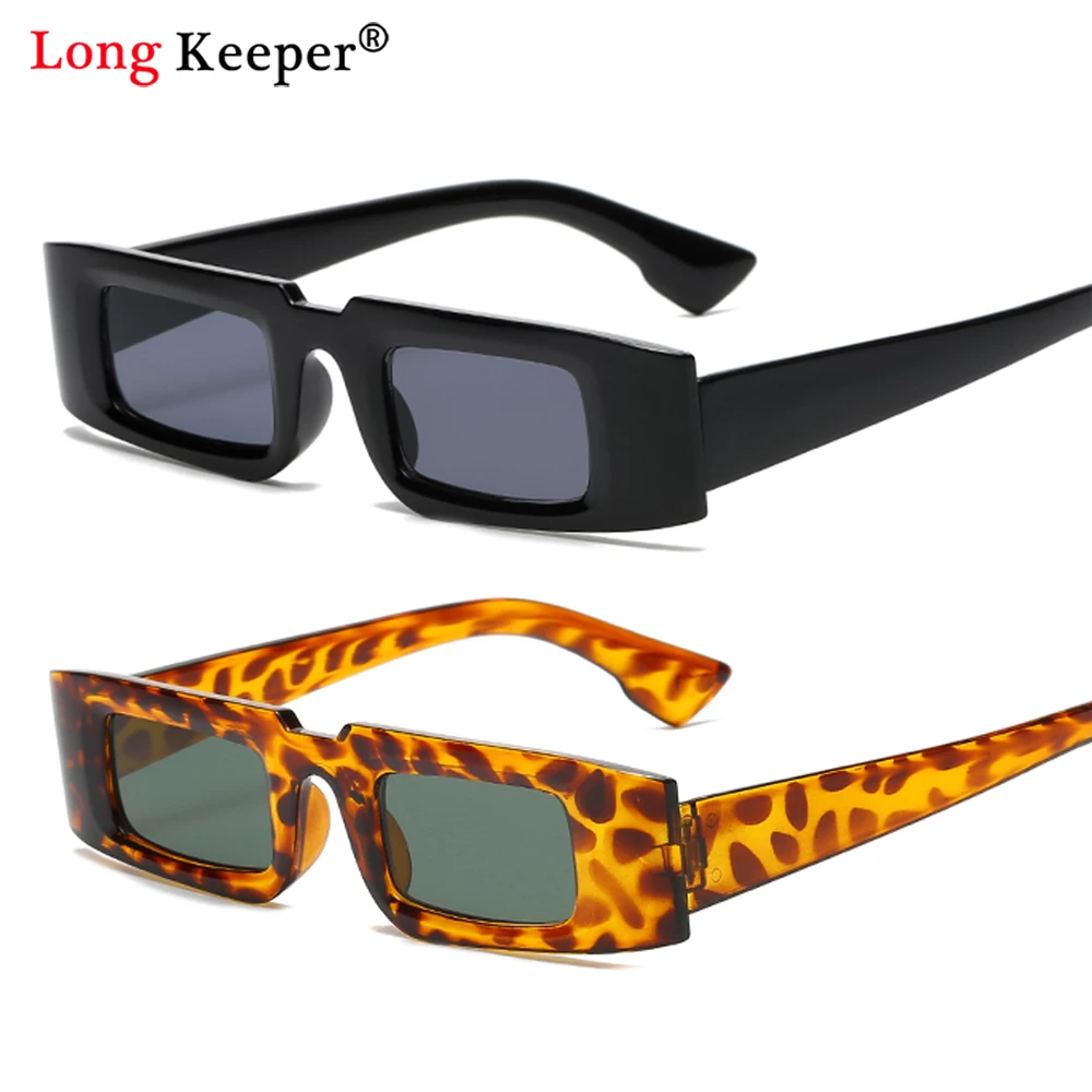 

Vintage Black Square Sunglasses Women Luxury Brand Small Rectangle Sun Glasses Female Leopard Green Lens Oculos De Sol UV400