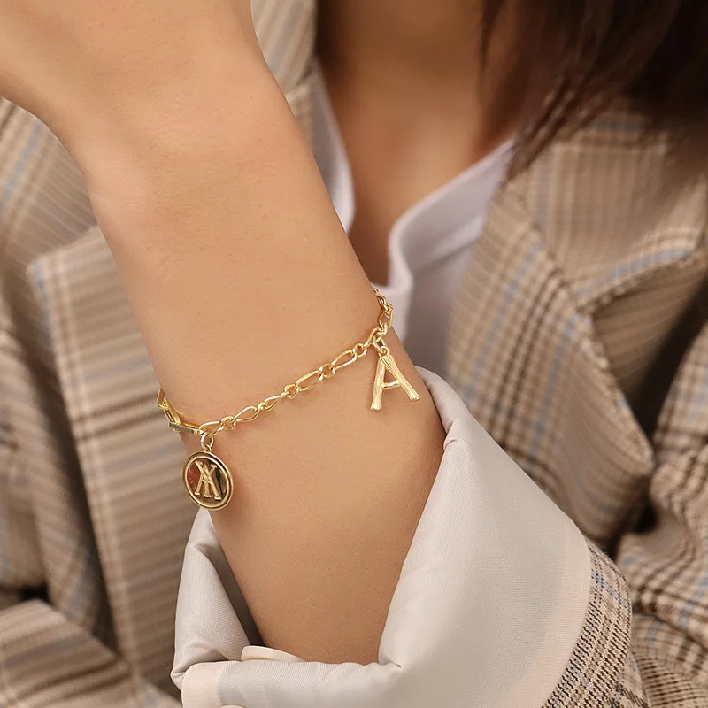 925 серебро браслет личности человеческое лицо Луна Круглый письмо конусный