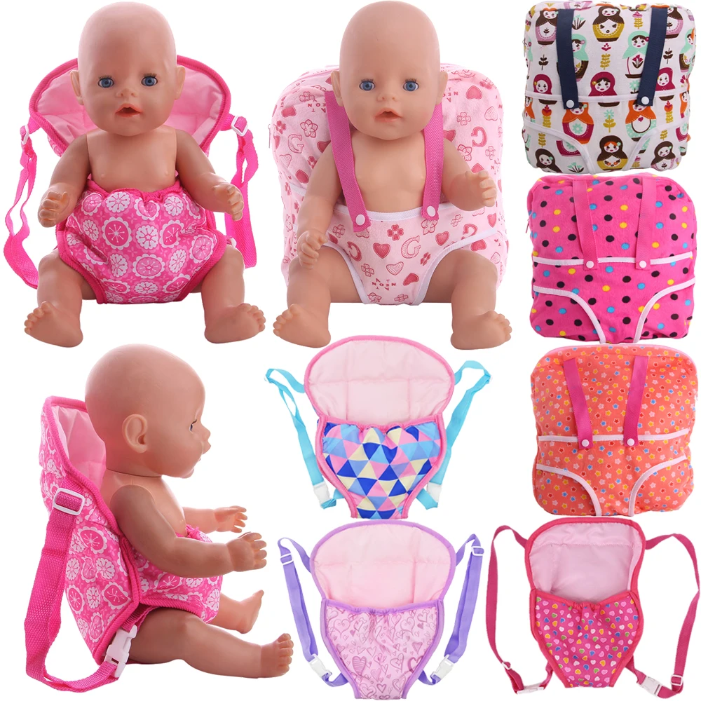 Doll Backpack For 18 Inch American Doll Girl Toy & 43 Cm Born Baby Clothes Accessories & Nenuco & Our Generation & Baby Reborn