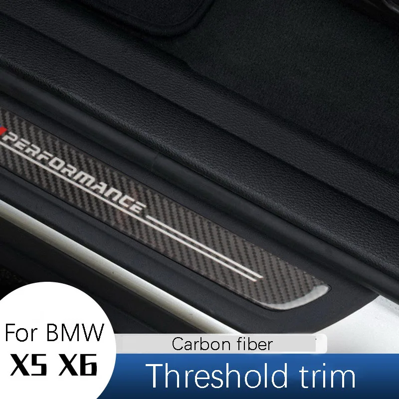 Аксессуары для BMW X5 X6 E70 E71 2008 2018 порог порога из углеродного волокна автомобильных