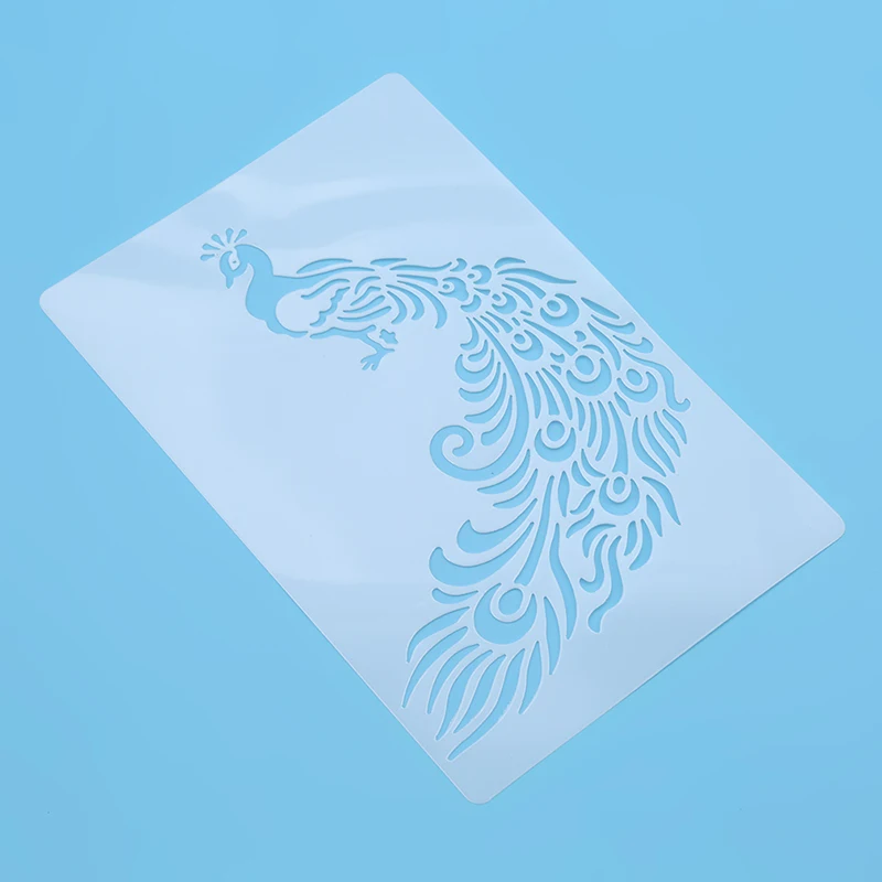 Павлин шаблон трафарет для торта пластиковые кружева трафареты DIY Рисование