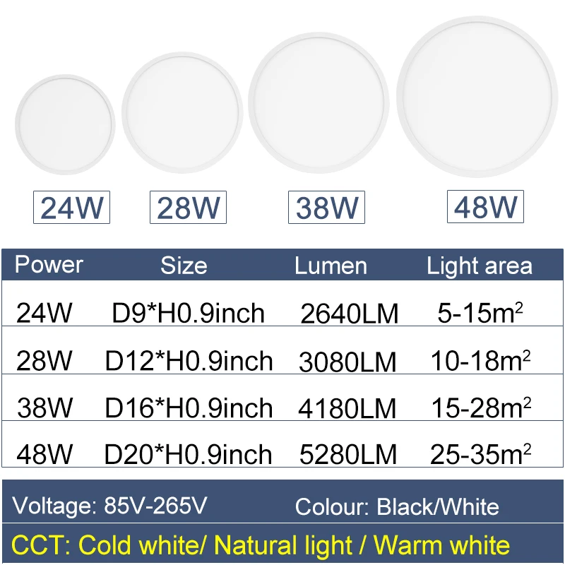 

20inch Large Bedroom Ceiling Led Ceiling Lamps Room Lights Lighting Fixture Ultrathin Led Ceiling Light For Living Room kitchen