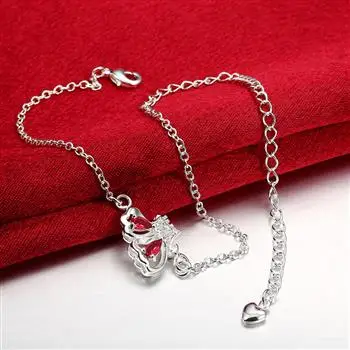 

Fashion silver jewelry Japan and South Korea popular beautiful art butterfly women's foot chain SPA041-B SPA041