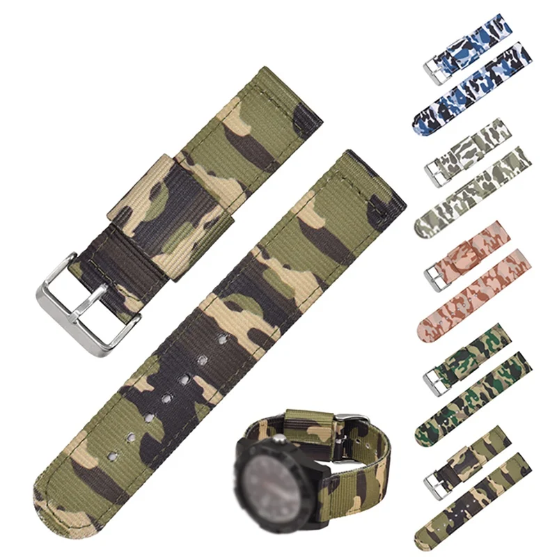 

Ремешок для наручных часов, нейлоновый сменный Браслет с пряжкой и язычком, 22 мм