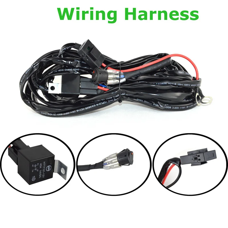 Wire Only 1/2 шт. 18 Вт 36 Вт 72W фары для 108 Вт Светодиодный светильник бар Подсветка 12v точечное освещение комбинированный балка для грузовика трактор ATV SUV 4X4 4WD внедорожный головной светильник s - Цвет: Wire Only
