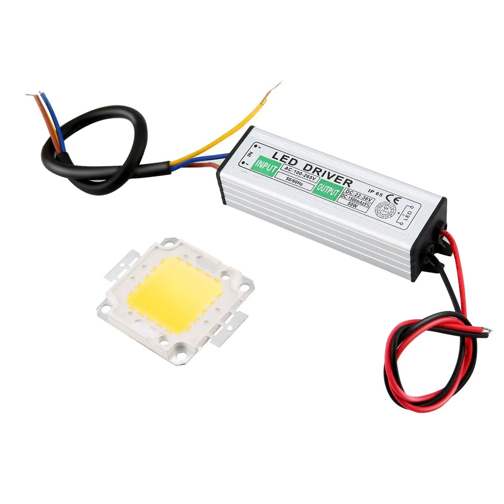 

50W LED SMD Chip Bulbs With High Power Waterproof 50W LED Driver Supply Power Supply Switch For LED Strip Lights