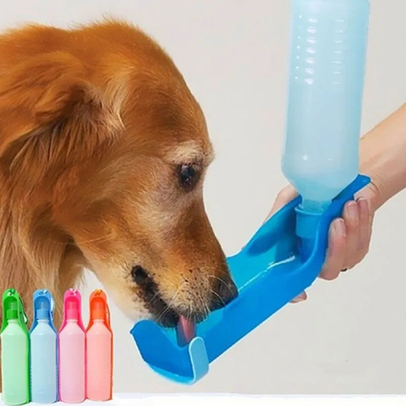 Складная портативная бутылка для воды собак улицы питатель домашних животных