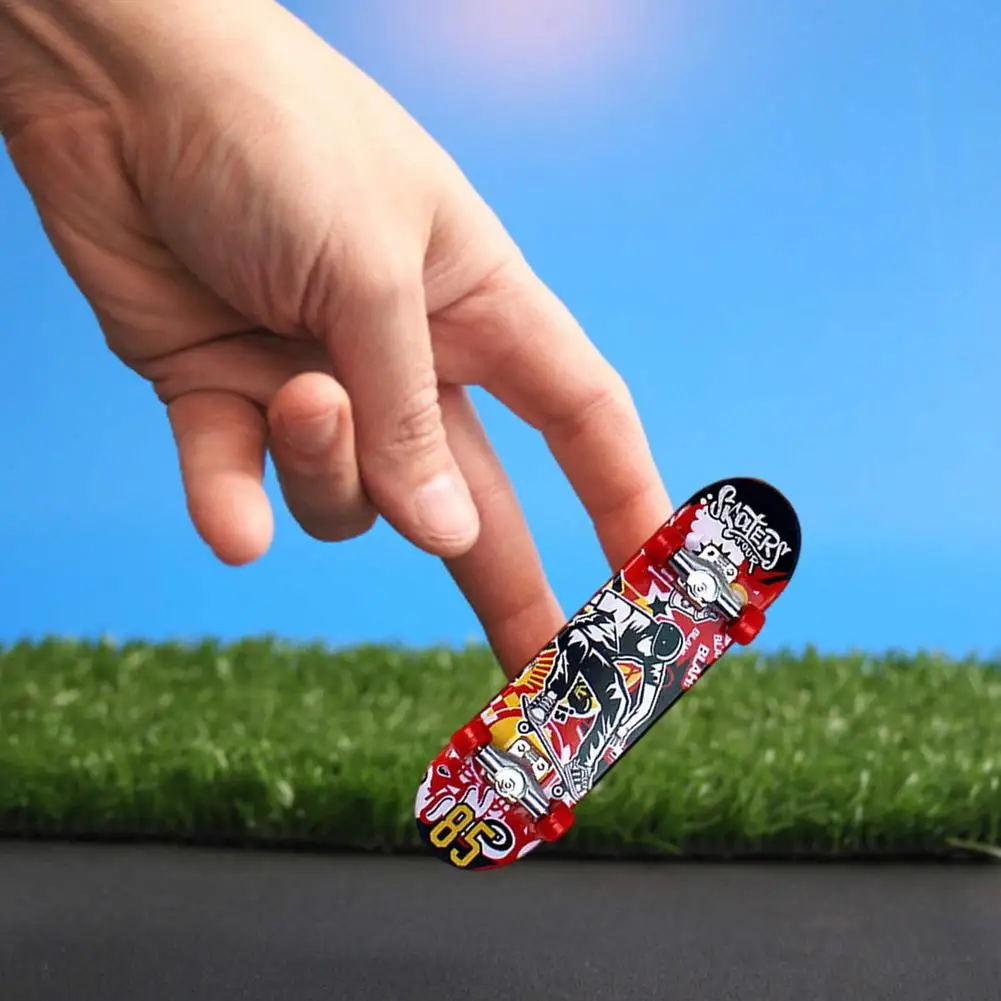 Innovative Printing Professional Alloy Stand FingerBoard Skateboard Mini Finger Boards Skate Truck Finger Skateboard For Kid Toy images - 6