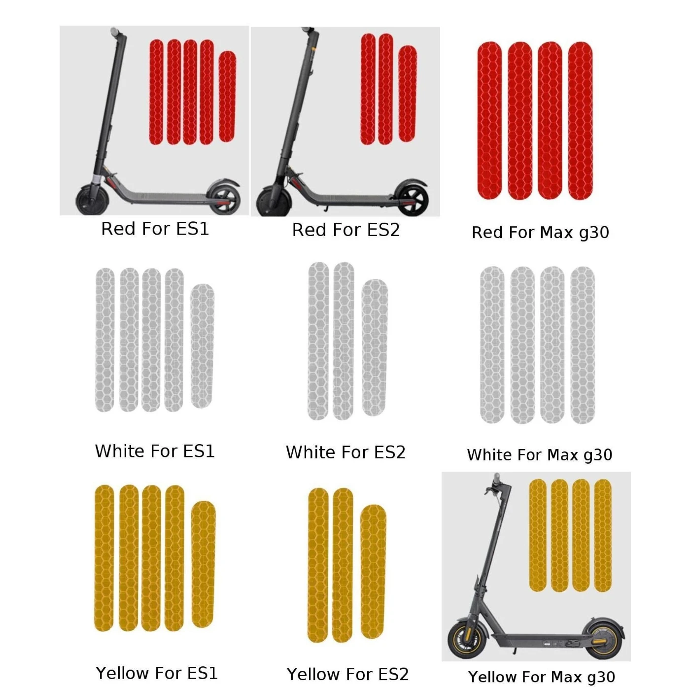 

Reflective Stickers Decorative Warning Strip Decal Kit For Ninebot Max G30 / ES1/ ES2 Scooter Parts Accessories