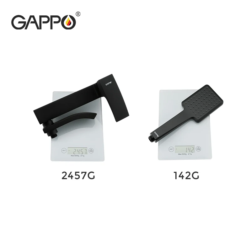 

GAPPO Black Bathtub Faucet Waterfall Mixer Faucet Shower Bath Tub Mixer Wall Mounted Bathroom Faucets Mixer Shower Set G3207-6