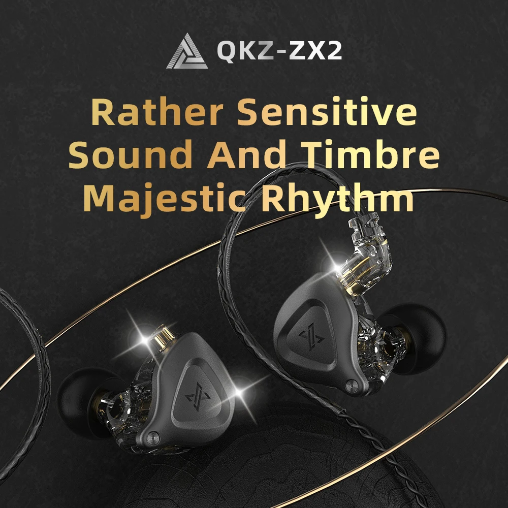 Металлические наушники QKZ ZX2 1DD ZSN Pro X динамические Hi-Fi наушники-вкладыши для