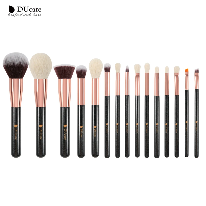 DUcare 15/27 шт. кисти для макияжа Профессиональные кисти для макияжа из натуральных волос основа для макияжа лица Косметическая пудра Кисть для выделения набор кисть для теней