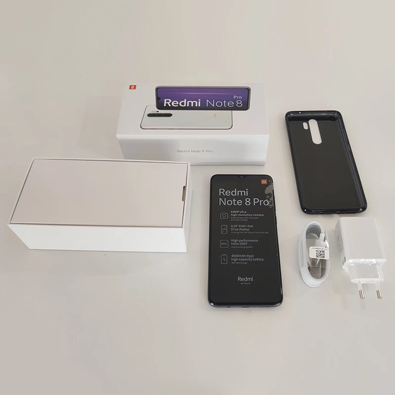 Xiaomi Redmi Note 8 Pro с глобальной версией, 6 ГБ, 64 ГБ, 128 ГБ, NFC, смартфон Helio G90T, игровой процессор, 64 мп, 4 камеры, аккумулятор 4500 мАч, телефон