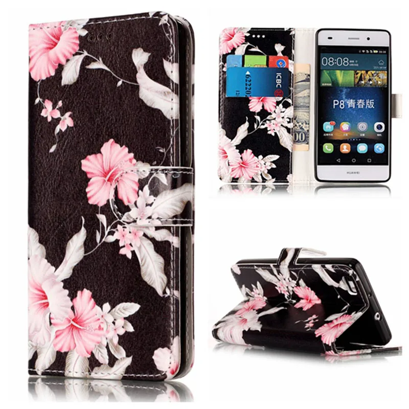 Роскошный кожаный чехол книжка с отделением для карт Huawei Mate 10 Pro P20 Plus Y9 2018 P9 Lite Mini