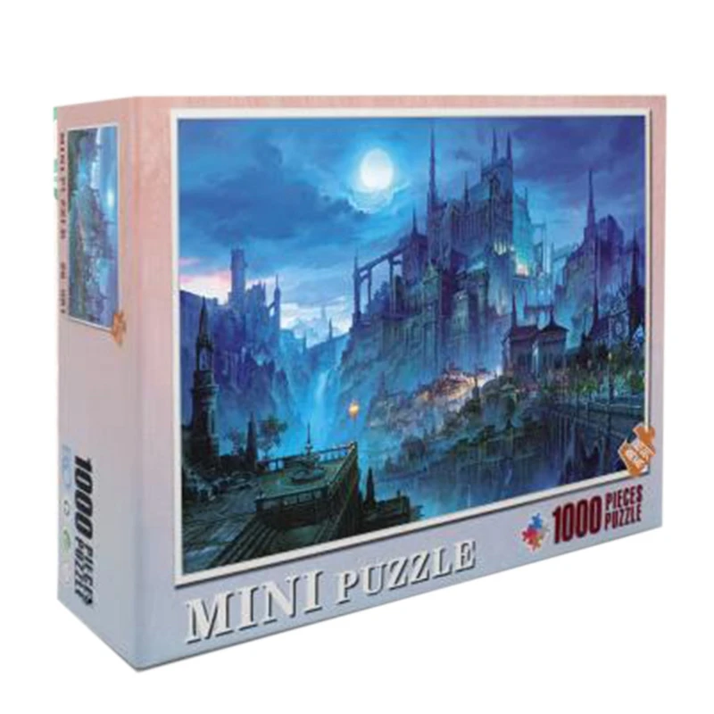 Пазлы 1000 шт. деревянные монтаж Картина Пейзаж головоломки игрушки для взрослых и