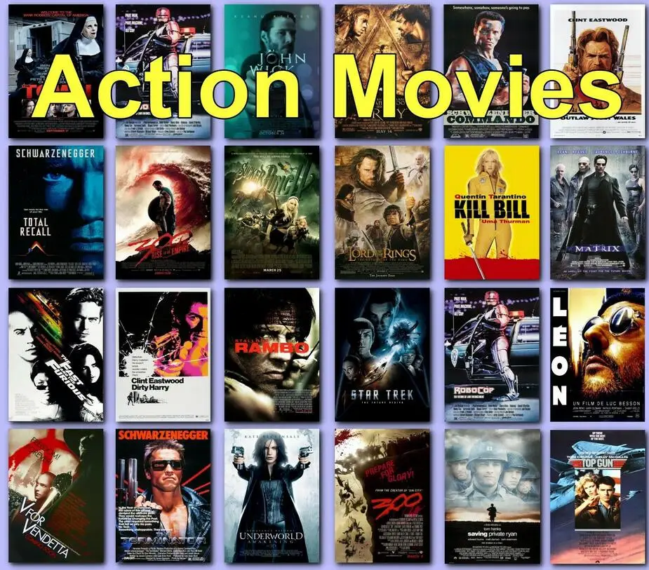 

42style Classic Action Movie Art Film Print Silk Poster for Your Home Wall Decor 24x36inch
