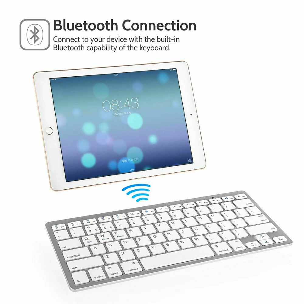 Мини Bluetooth клавиатура для Apple iPad Pro Air Беспроводная мини ноутбука Macbook английская
