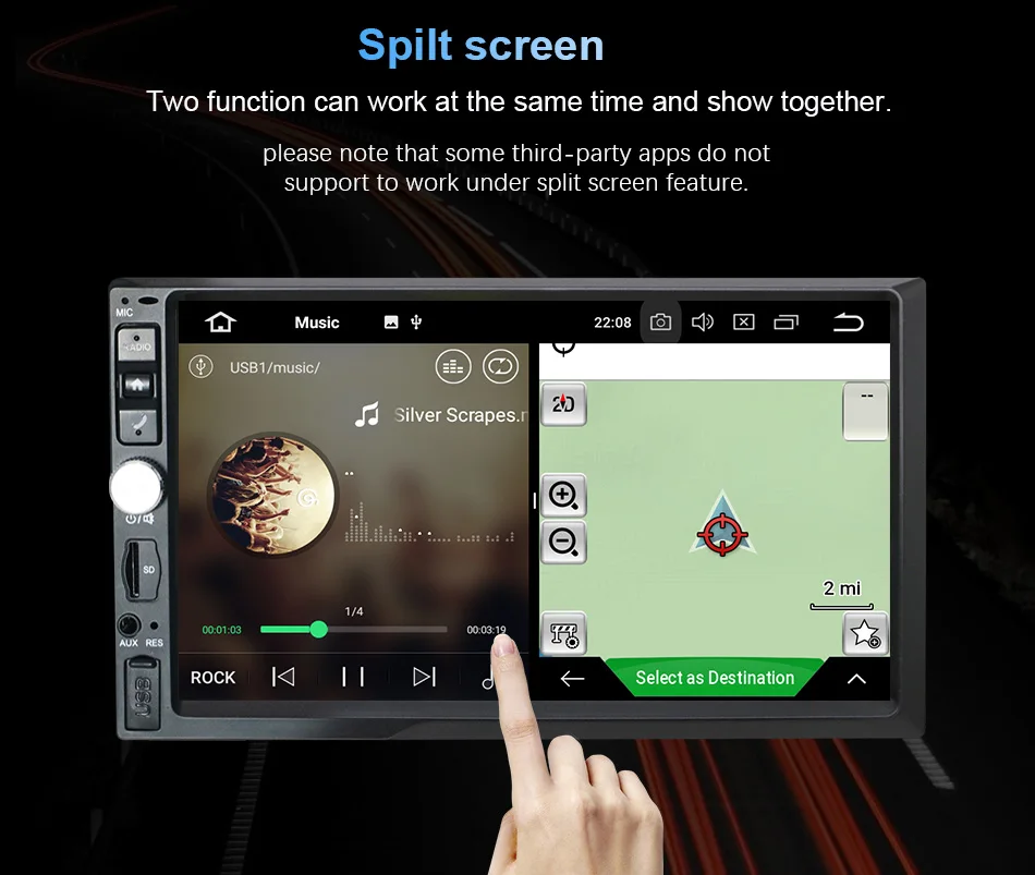 Eunavi 2 Din 7 ''TDA7851 Android 9 4G 64G Восьмиядерный универсальный автомобильный Радио Аудио Стерео gps навигация Мультимедиа 1024*600 без DVD