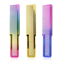 plating haircut comb professional hairdressing comb flat top comb barber hair styling tools salon hairdresser hair comb 3 color