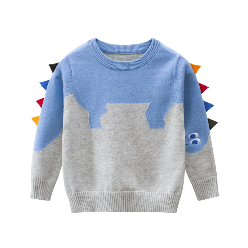 

2019 Winter boy&Girls cotton sweaters Kids Cartoon Dino knitted wear children's pullover clothing Fashion Warm Sweater Cloth