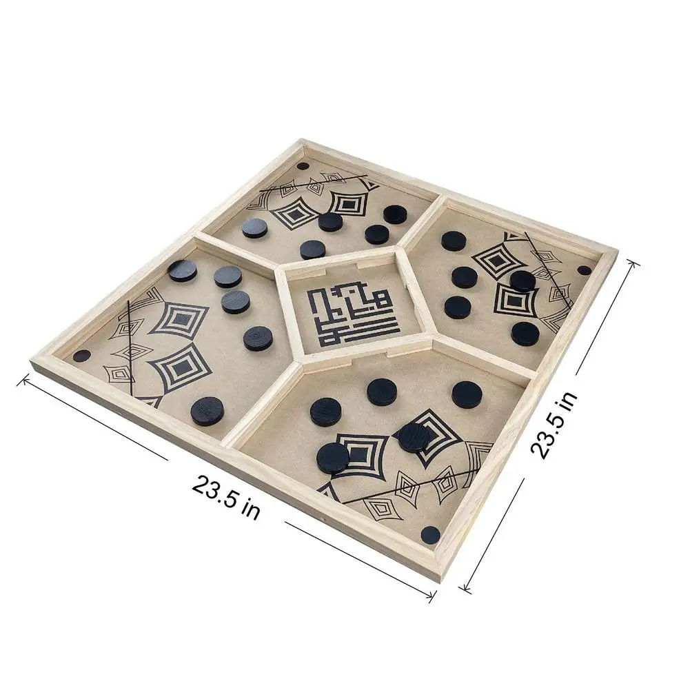 

4-player Playing Chess Board Table Game Brain Training Fast Sling Puck Game Portable Parent-kids Slingshot Toy Good Gift For Kid
