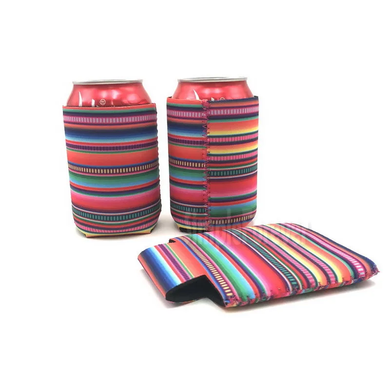 6 шт./лот 12 унций Serape Beer Can Cooler Sleeve Covers Neoprene Sleeves вечерние охладители с изоляцией для