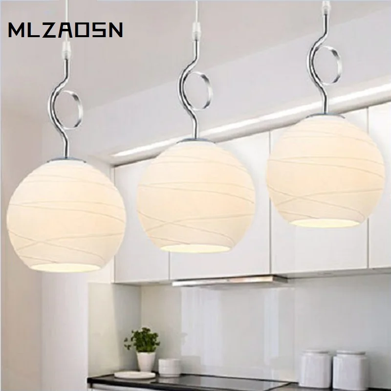 MLZAOSN подвесной стеклянный светильник для ресторанов одиночный с тремя головками