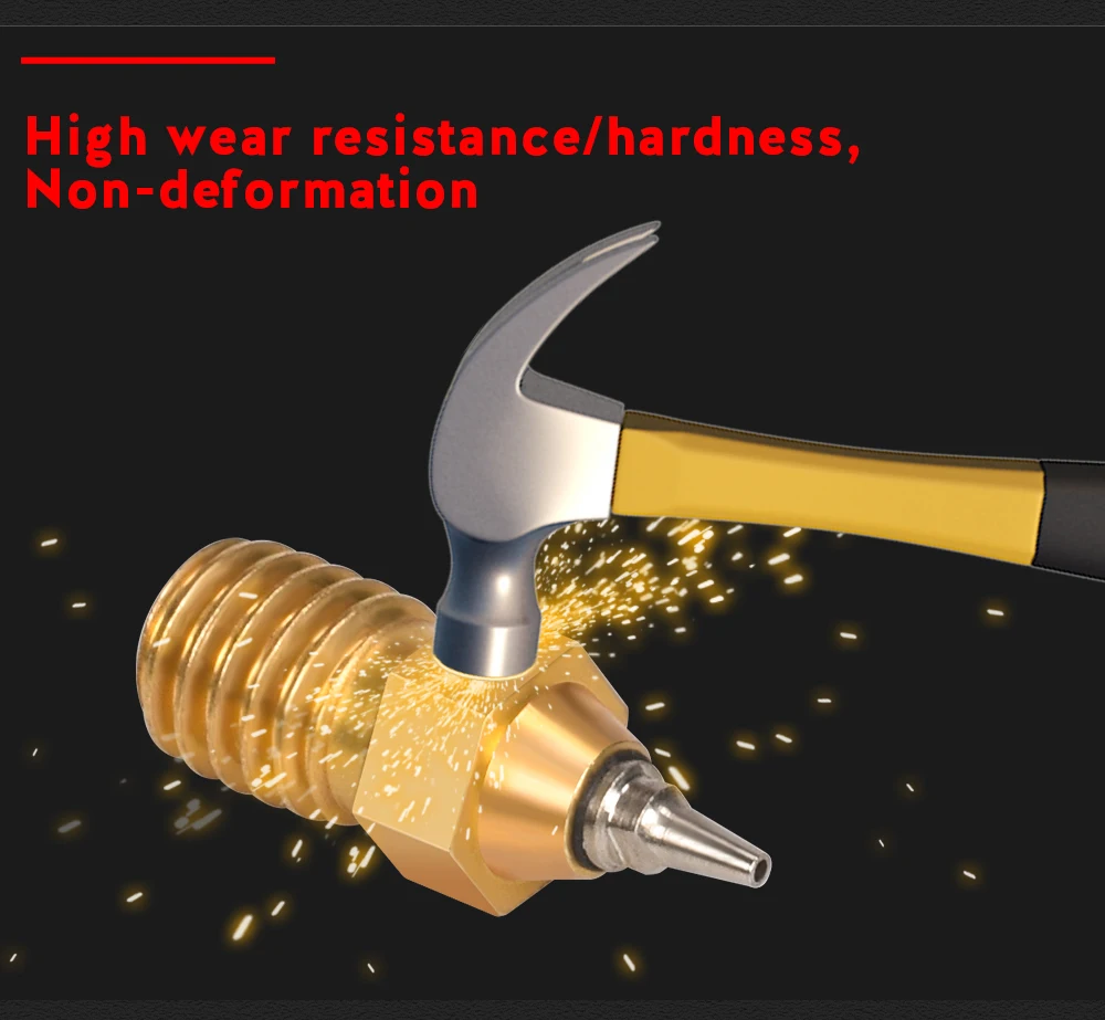 Высокое качество Budaschnozzle1.1 латунная насадка 0,2/0,3/0,4/0,5 мм 1,75 мм нити 3D-принтеры Запчасти для Ender-3 CR-10 j-head Hotend