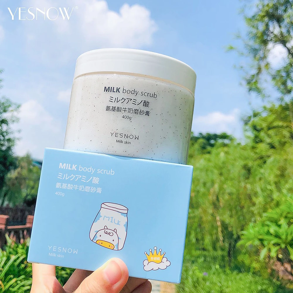 

Amino Acid Milk Body Scrub Hydrating Exfoliating Gel Scrub Lotion Deep Cleansing Cutin Refine Pores Scrub Remove Dead Skin 400g